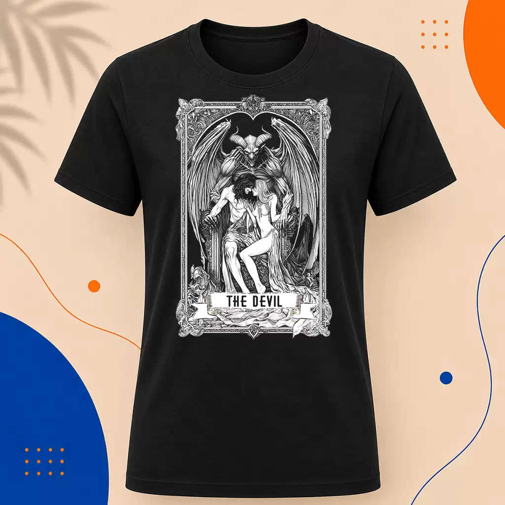 Pánské tričko - The Devil - Ďábel - Tarot - Velká Arkána